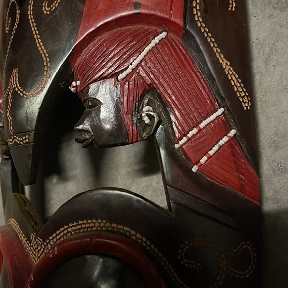 2 Wooden African Masks - Real African tribal masks bought in Kenya - RARE - Picture 7 of 7